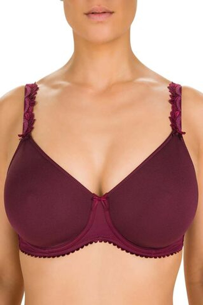 Бюстгальтер-спейсер с гладкими дышащими чашками (Размер: 75C) (Цвет: бордовый)