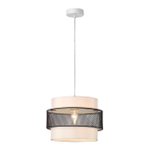 8002/1A MODERNI LN25 000 белый, черный металл/металл, текстиль Подвес Е27 60W 220V ANIMAISA