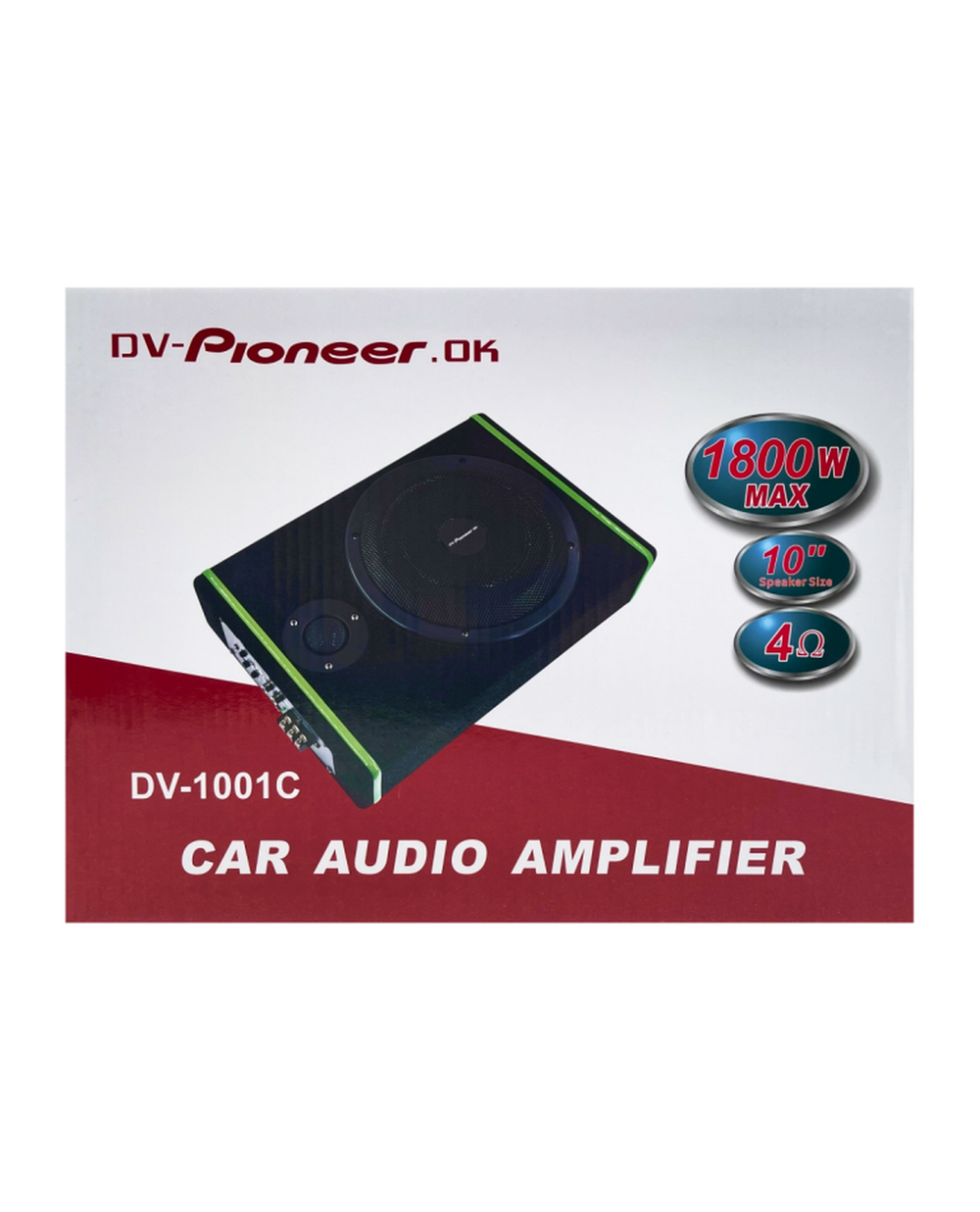 Автосабвуфер Активный под сиденье 10" 1800MaxPower DV-Pioneer.Ok DV-1001C