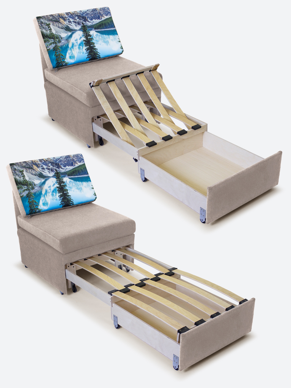 Кресло-кровать "Миник", купон Пейзаж