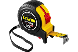 Профессиональная рулетка с двухсторонней шкалой STAYER Stabil 10мх25мм 34131-10_z02