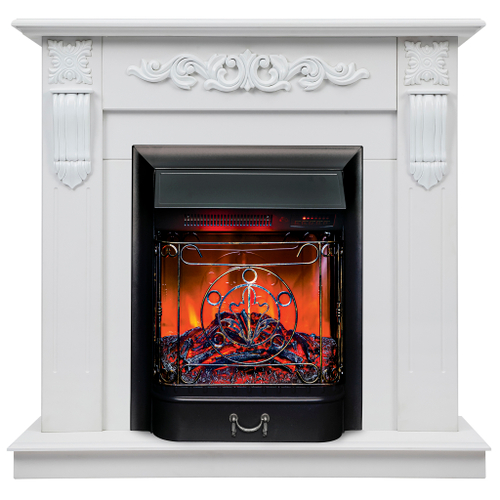 Каминокомплект Real Flame Dominica WT с очагом Majestic Lux Black RC