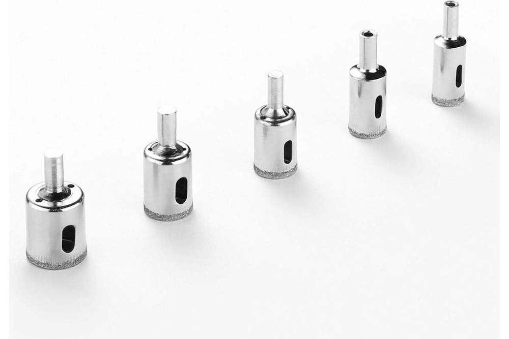 Набор алмазных коронок DHS01 по стеклу и керамике (6-50 мм; 15pcs) DEKO