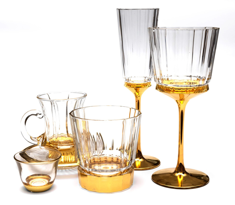 Набор стаканов MACASSAR TUMBLER6шт Cre Art Золотой / Прозрачный