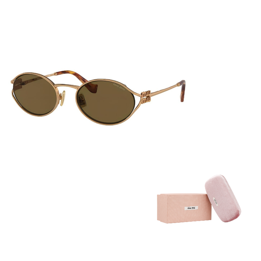 MIU MIU Eyewear Logo Round-frame Sunglasses