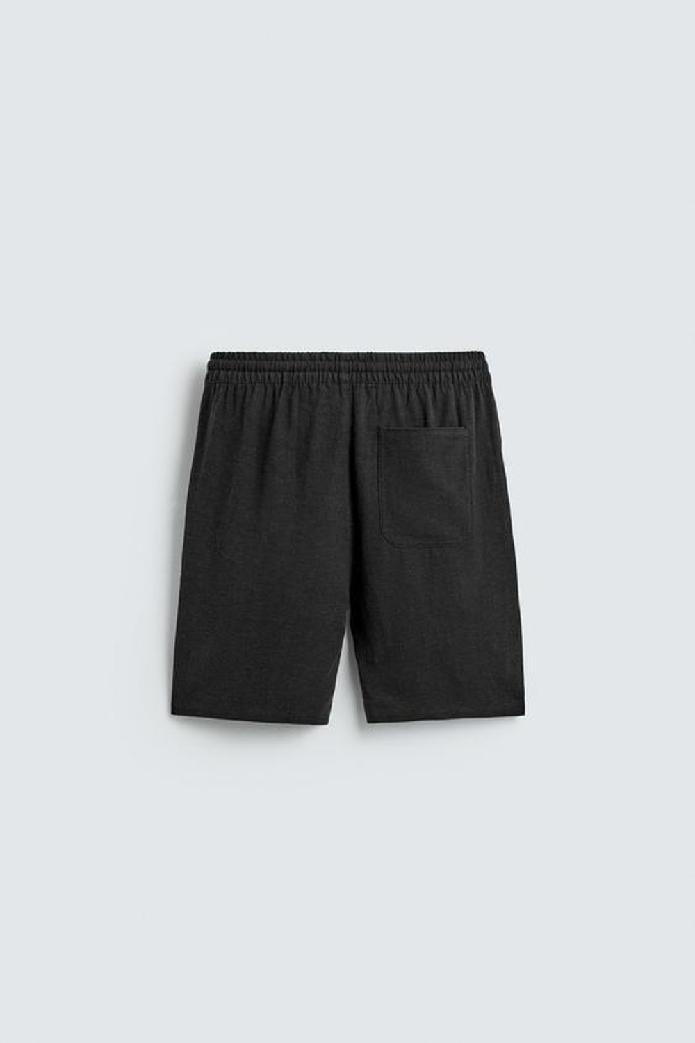 ZARA БЕРМУДЫ RELAXED FIT ИЗ ВИСКОЗЫ И ЛЬНА, ЧЕРНЫЙ