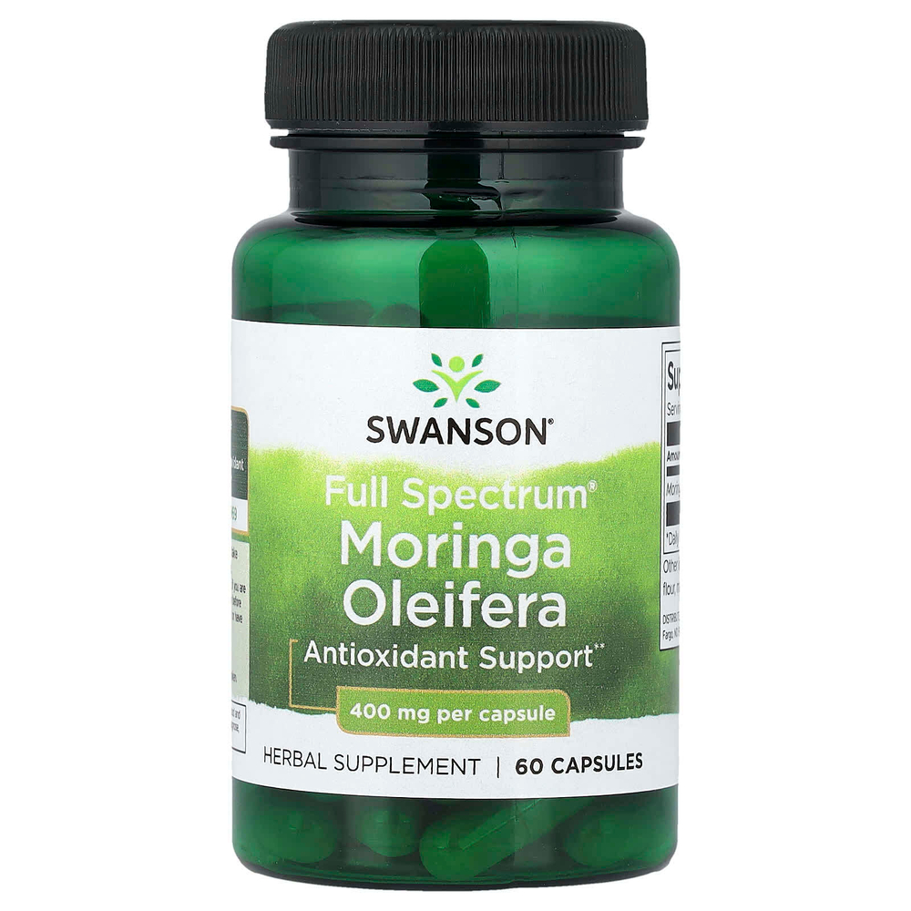 Swanson, Full Spectrum®, моринга масличная, 400 мг, 60 капсул