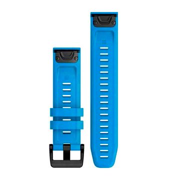 Ремешок для Garmin 22 мм стиль Fenix 7 силиконовый Premium QuickFit (Голубой)