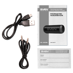Портативная колонка SVEN PS-250BL, черный (10 Вт, Bluetooth, FM, USB, microSD, ручка, 2200мА*ч)