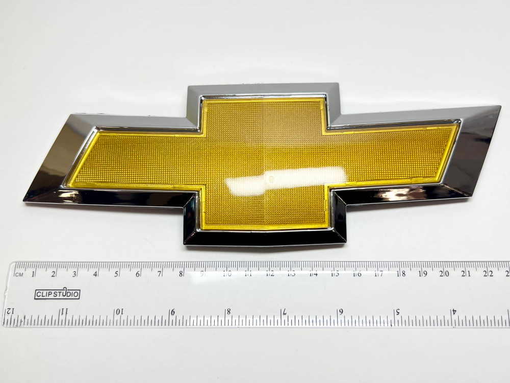 Chevrolet (средний) / Логотип (шильдик, надпись, эмблема) "Chevrolet" 22 см для крышки багажника / решетки радиатора / капота (1 шт.)