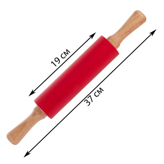 Скалка с силиконовой накладкой Kamille KM-7818 для раскатки теста и мастики