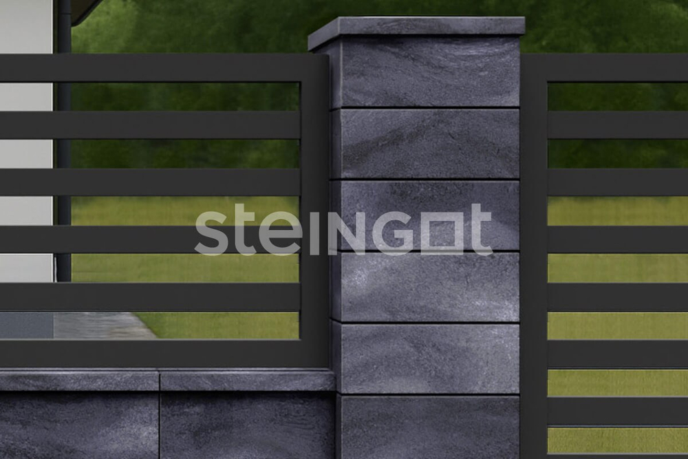 Топ-блок 500*200*50 Графитовый камень (Stein Black)
