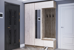 Шкаф для одежды Руэлла, Дуб крафт серый, Дуб крафт белый