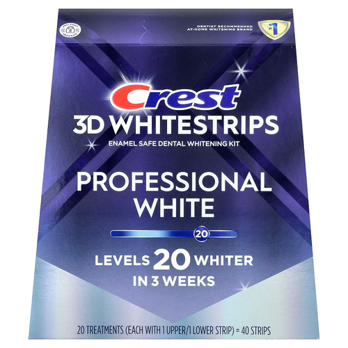 Crest, 3D Whitestrips™, набор для безопасного отбеливания зубов, 40 полосок