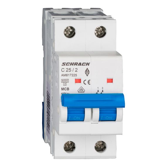 Автоматический выключатель Schrack Technik 2P C 25A 6kA Amparo AM617225--