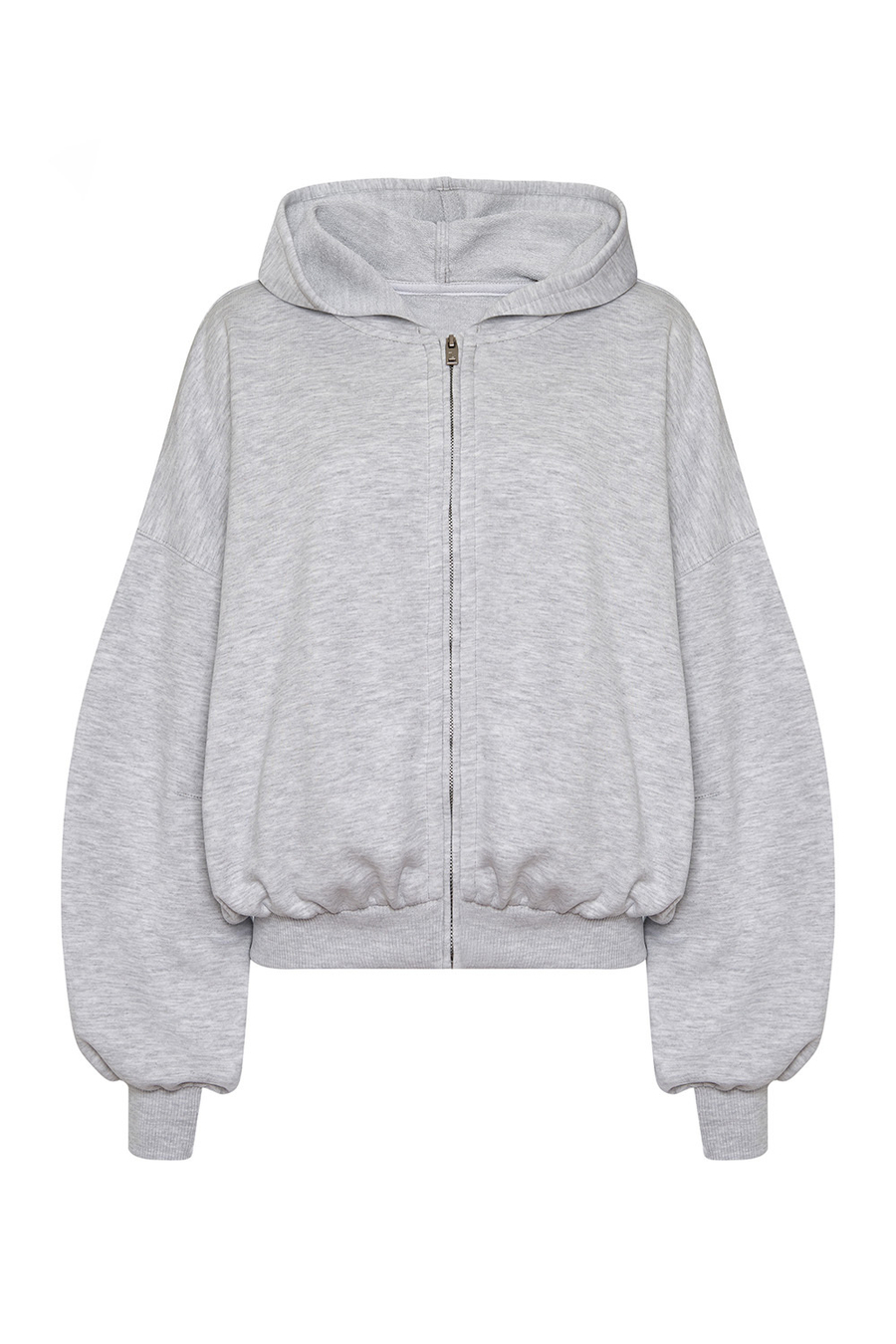 Толстовка на молнии Светло-серый меланж