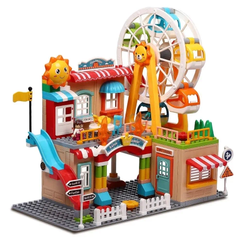 Конструктор для малышей Колесо обозрения парк развлечений 194 детали
