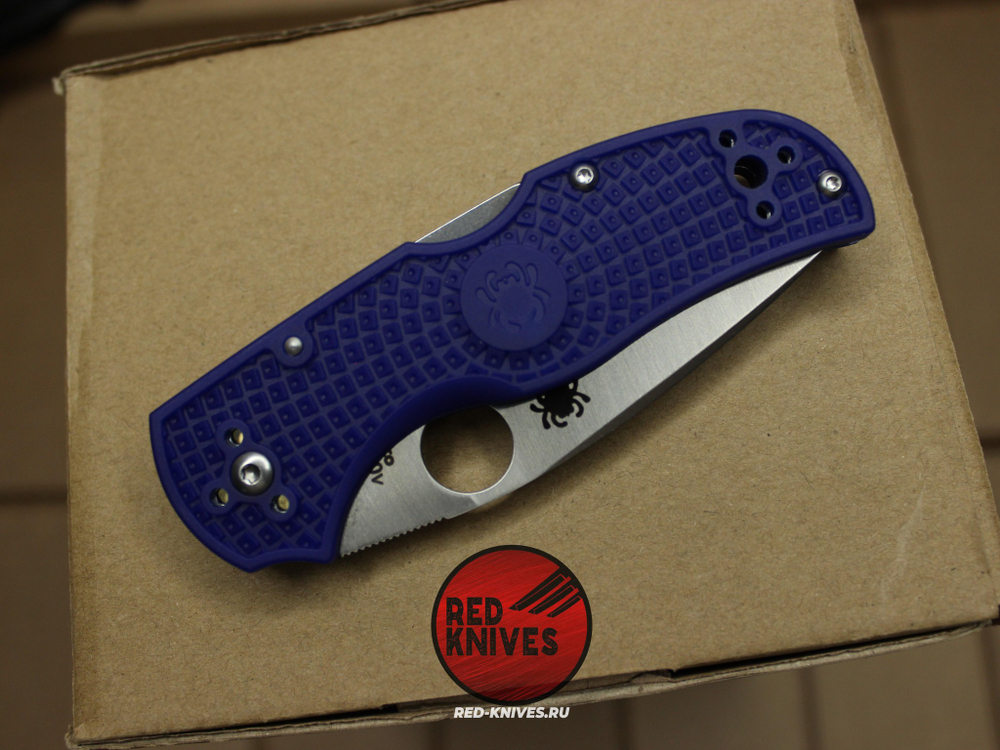Нож Spyderco Native 5 LTW - фиолетовая рукоять, светлый клинок RK/497