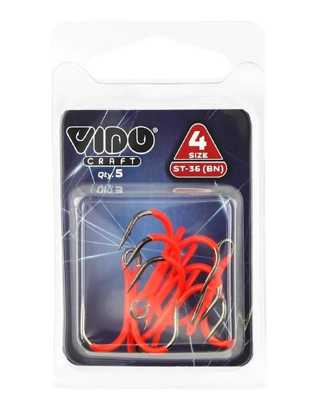 Крючки Vido Craft ST-36 BN "Тройник крашеный" (5шт/уп)