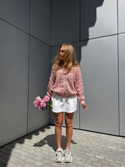 Кружевной бомбер Boho розовый