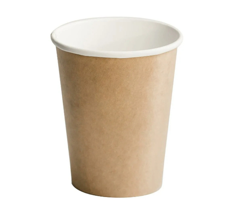 Стакан бумажный 1сл 300 мл d=90мм для горячего крафт