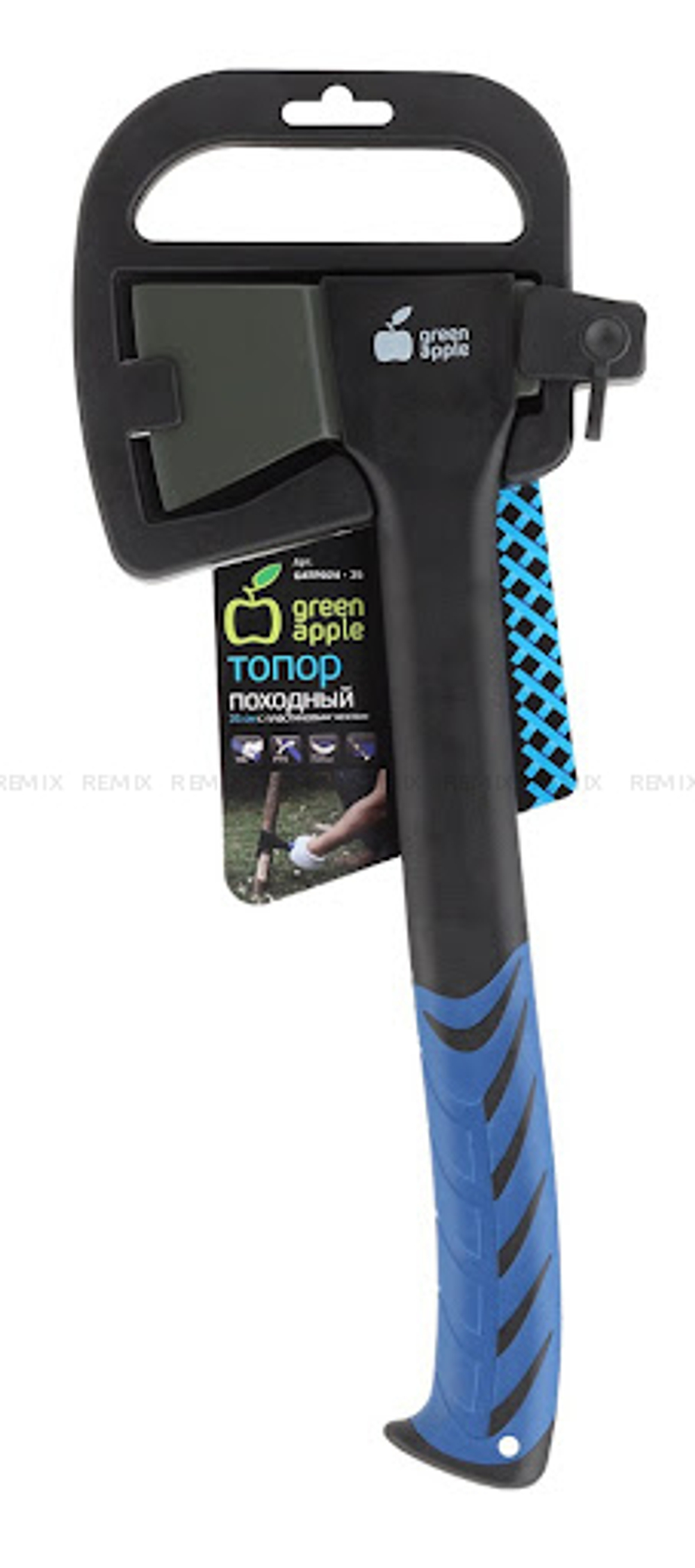 GATP024-35 GREEN APPLE Топор походный 35 см с пластиковым чехлом
