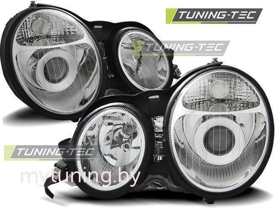 Передние фары chrome для Mercedes E W210