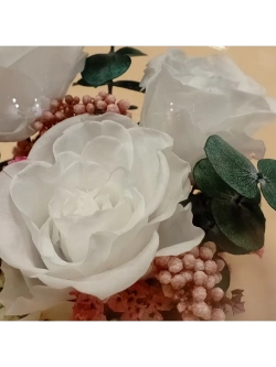 натуральные кустовые розы в стекле, вакуум*