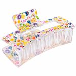 Краб для волос 8,5 см, прозрачный с рисунком, АССОРТИ, MONTE VITA, 457005