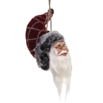 Украшение на бутылку «Дед Мороз» 15 см, бордовый колпачок