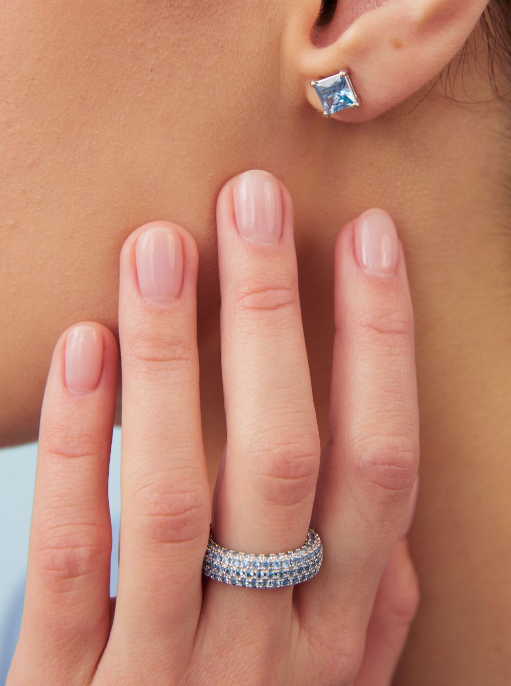 КОЛЬЦО "BASE SHINE LIGHT BLUE"