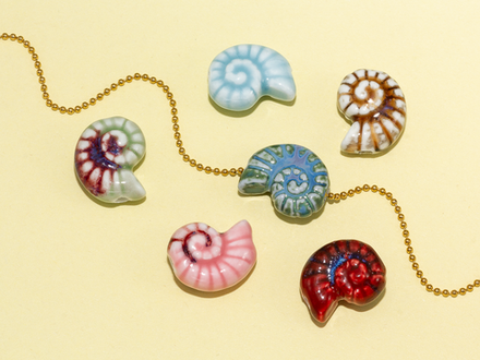 Бусина "Аммонит" 20мм, керамика