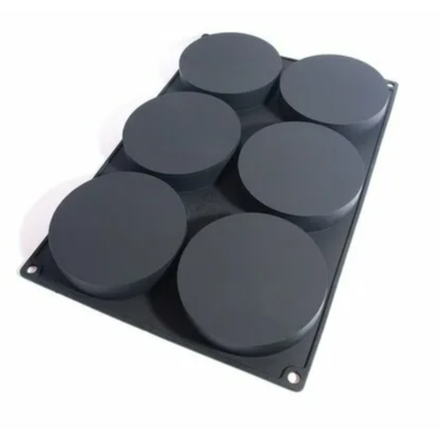 Форма силиконовая для десертов диски 6 ячеек