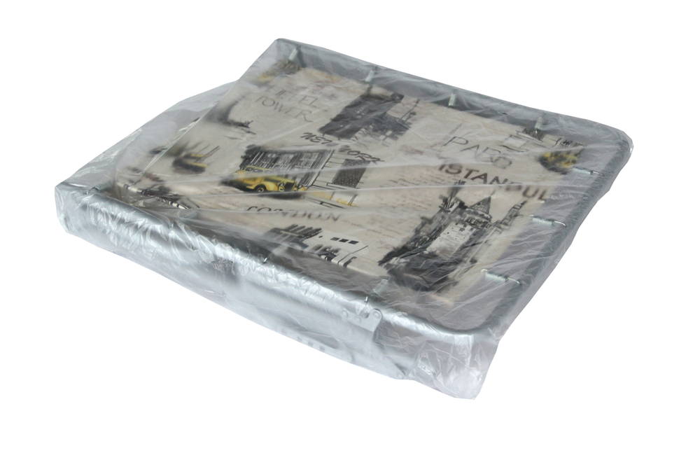 Кровать раскладная Юниор жесткая арт.С89/89 (цвет ткани бежевый рис.город (4 шт. в уп.)