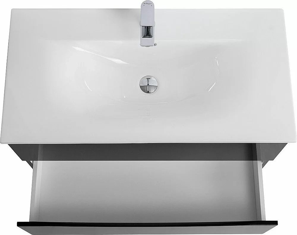 Тумба с раковиной BelBagno MARINO-CER-N-900-2C-SO-NL-P Nero Lucido