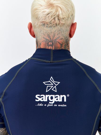 Футболка рашгард лонгслив Sargan Агидель UPF 50+ мужская темно-синяя