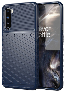 Ударопрочный чехол темно-синего цвета на OnePlus Nord, серия Onyx от Caseport