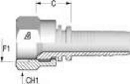 Фитинг DN 25 JIC (Г) 1.1/16 ALFAGOMMA