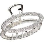 Заколка-краб для волос «AKS - DesignPRO», овал, цвет золото и хром, 6.8*3см