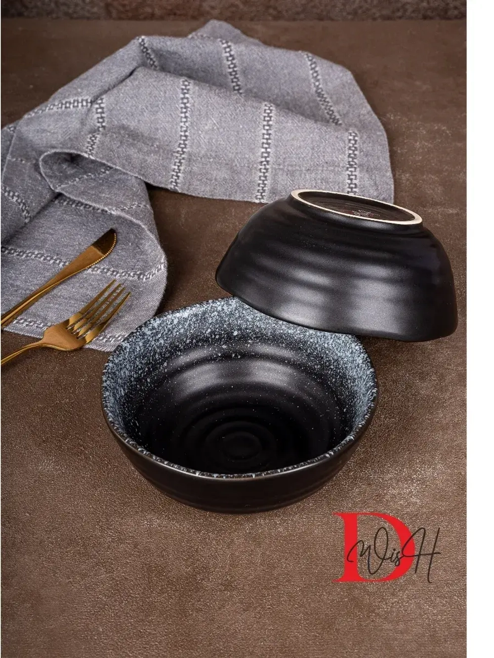 Тарелки 2 салатника глубокие матовые для супа фарфор 15 см