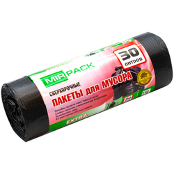 Мешки мусорные, 30л/20мкм., 50х60 см., ПНД, Extra (20шт/80рул)
