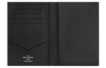 LOUIS VUITTON Leather Travel Passport Holder Unisex Black