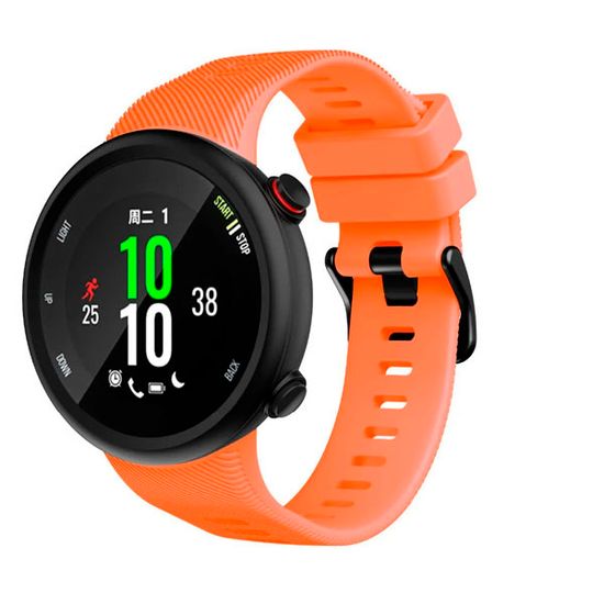 Ремешок для Garmin Forerunner 45 / Garmin SWIM 2 силиконовый (Оранжевый)