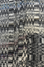 Трикотаж принт зигзаг, серый, белый, черный, дизайн MISSONI