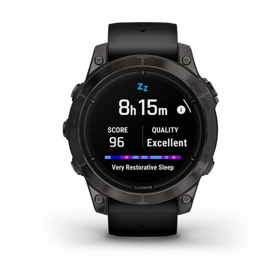Умные часы Garmin EPIX PRO (Gen 2) Sapphire Edition 47 мм, титановый, угольно-серый DLC, черный ремешок