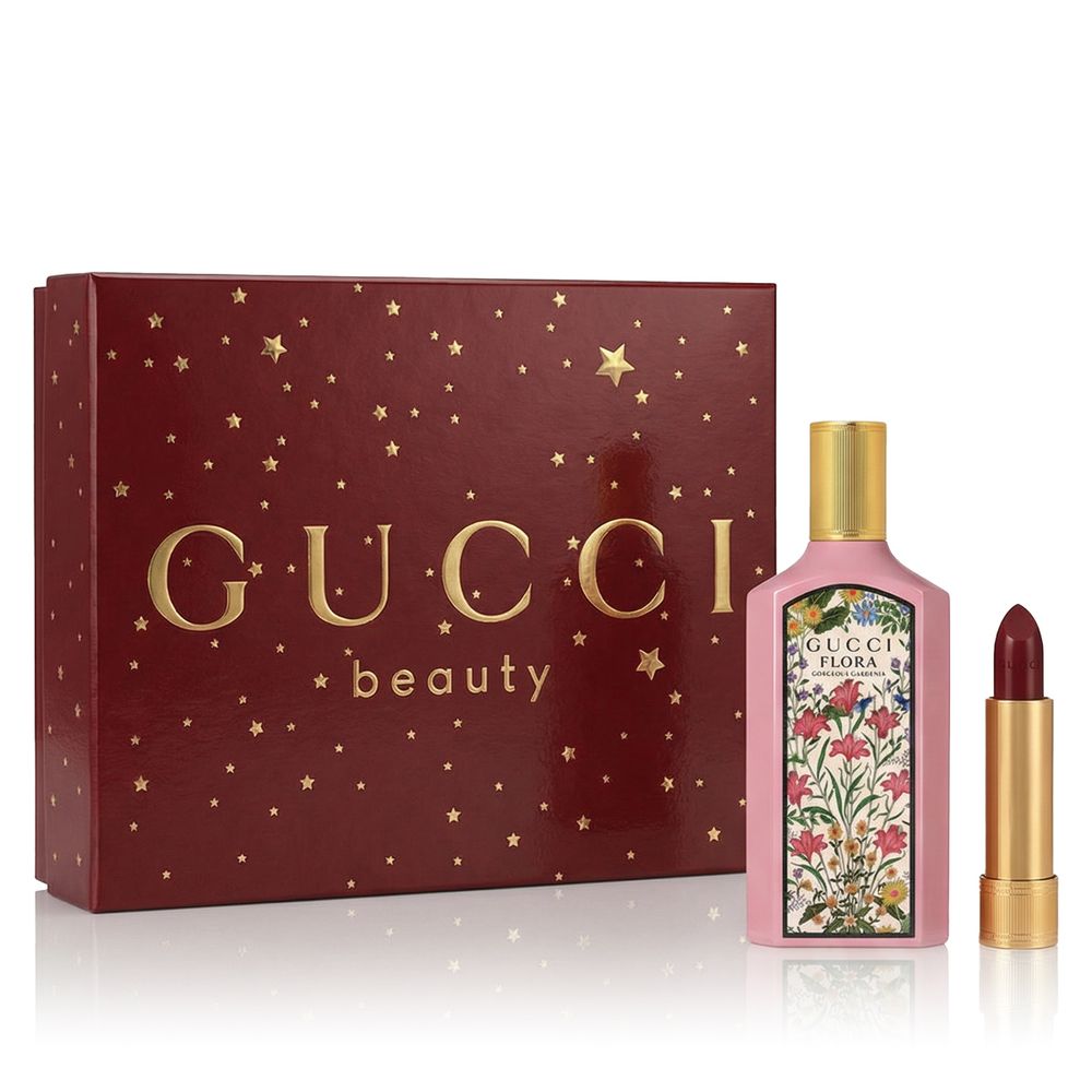 Gucci Flora Gorgeous Gardenia EDP 50 ml + Lipstick 509 Rouge De Beauté Brillant 1,8 g (woman) 1 pcs