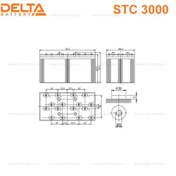 Аккумуляторная батарея Delta STC 3000 (2V / 3000Ah)