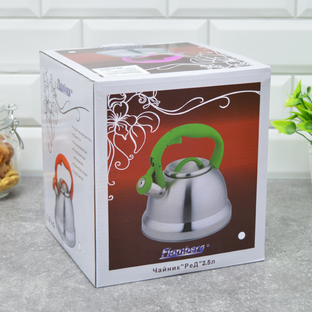 Чайник 3л нерж со свистком