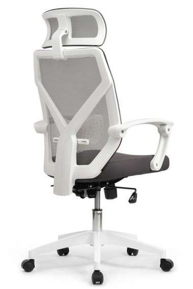 Кресло Oliver RCH W-203AC Белый пластик/Серый