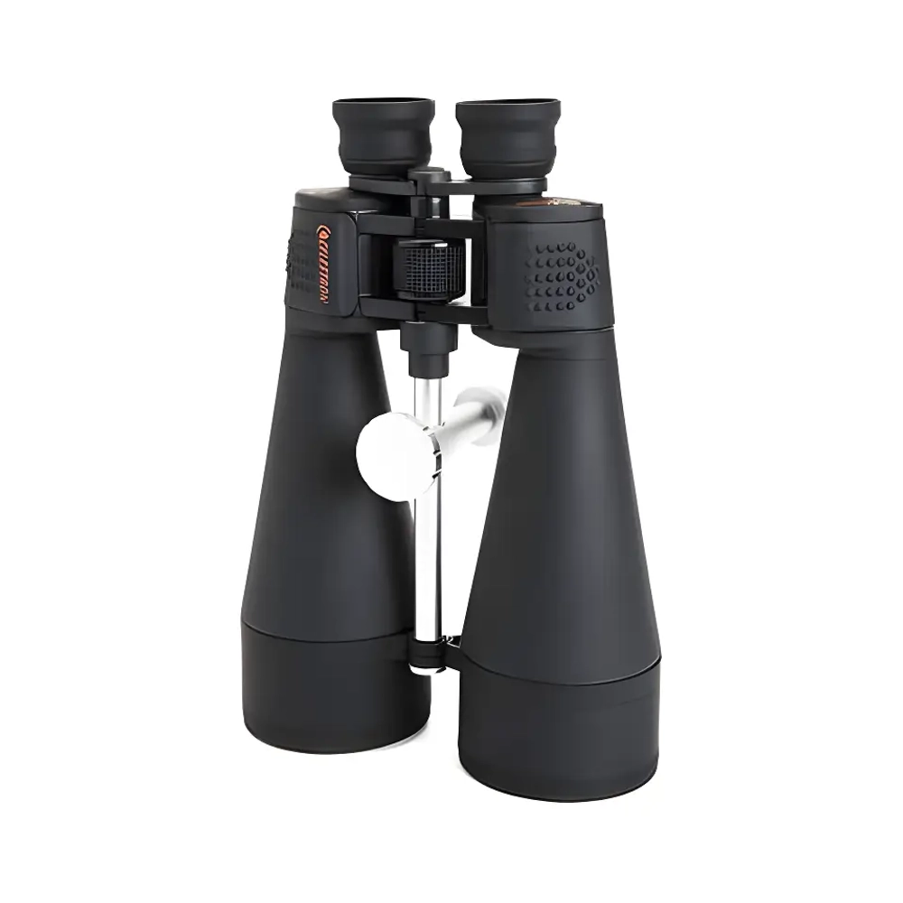 Бинокль Celestron SkyMaster 20x80 - фронтальный вид с креплением